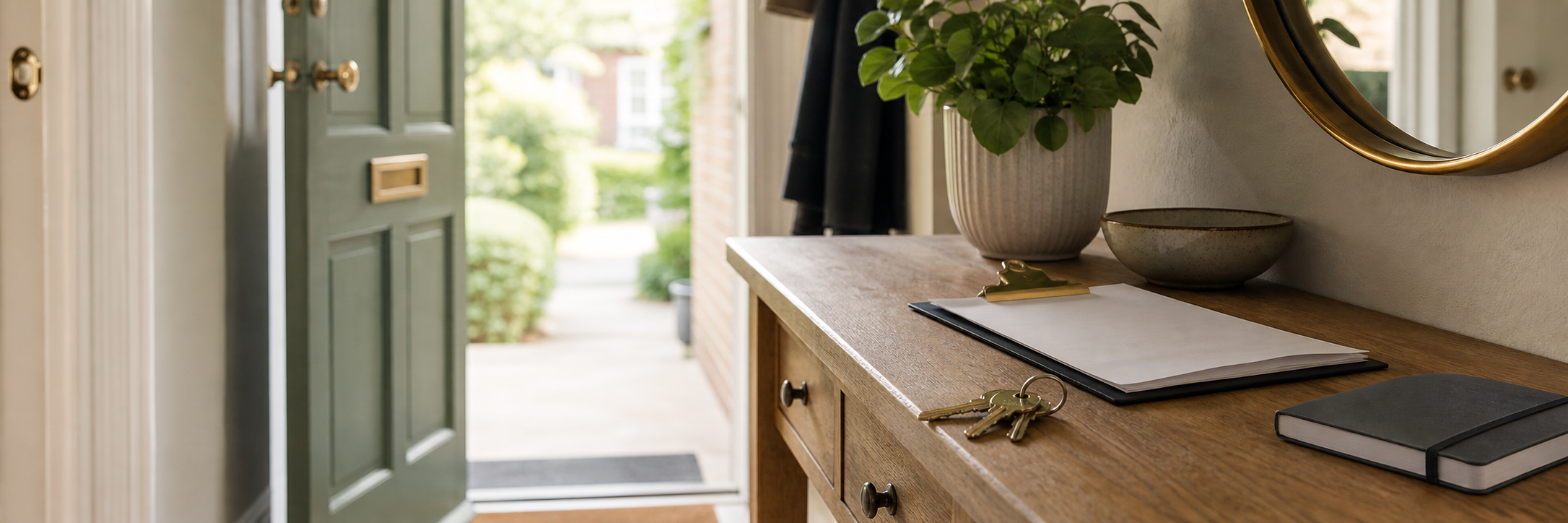 Organised keys and paperwork ready for a smooth home handover