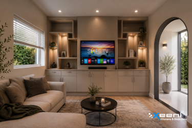 TV media wall harrow