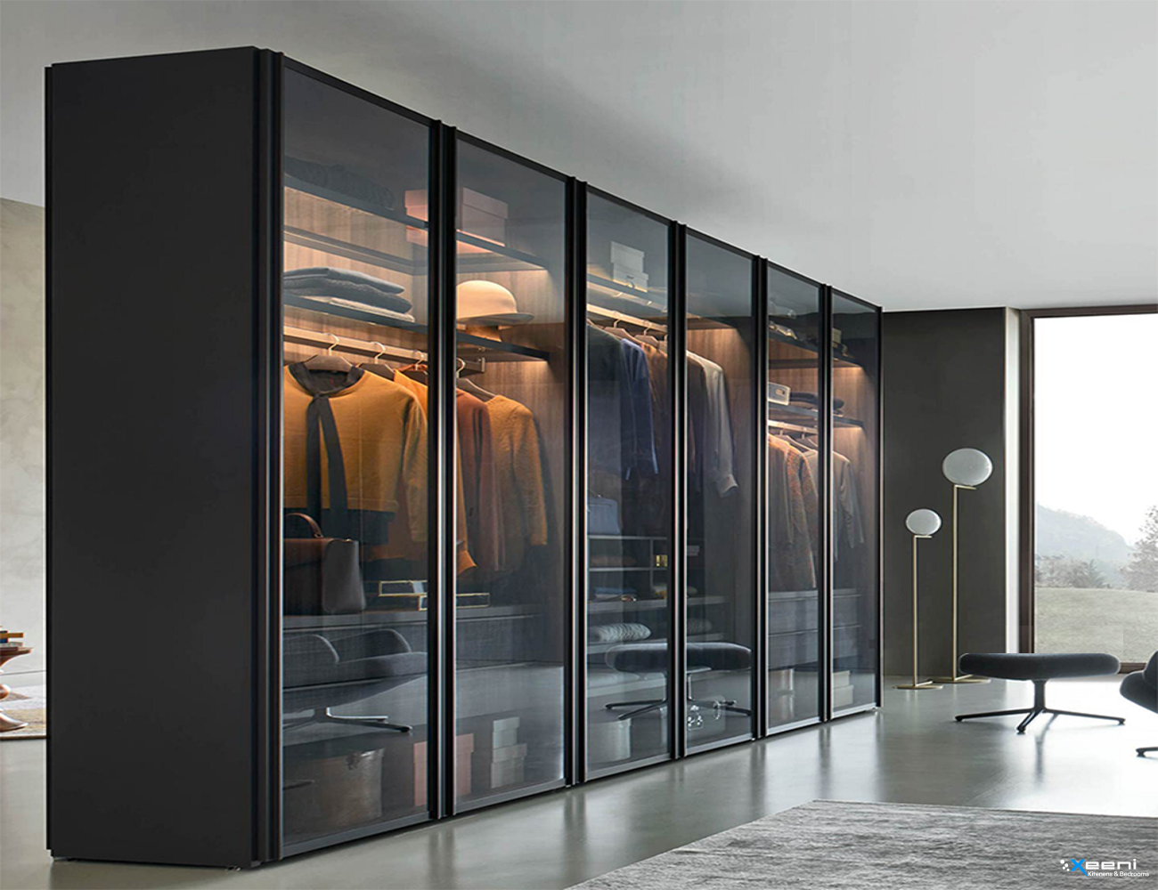 Glass door warrobes