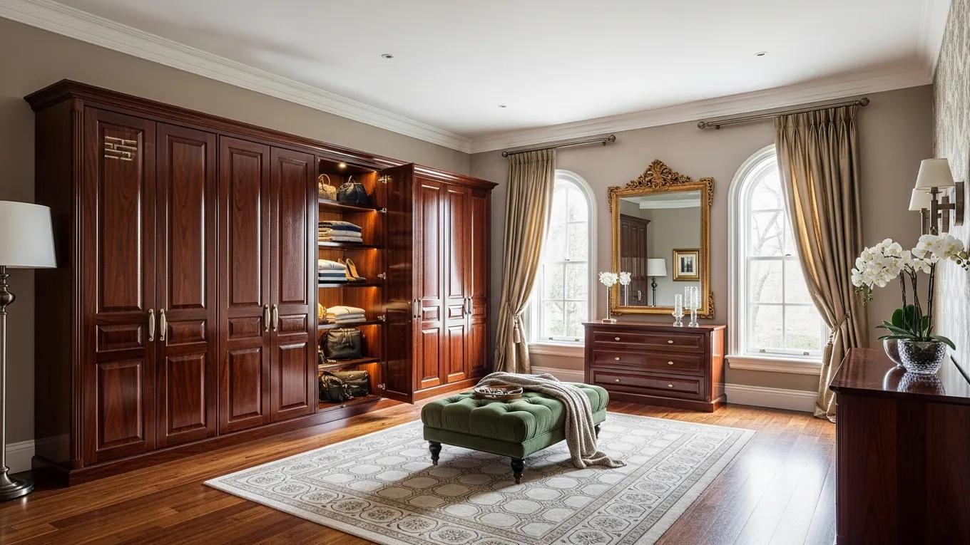 Bespoke fitted wardrobes in an elegant North London home