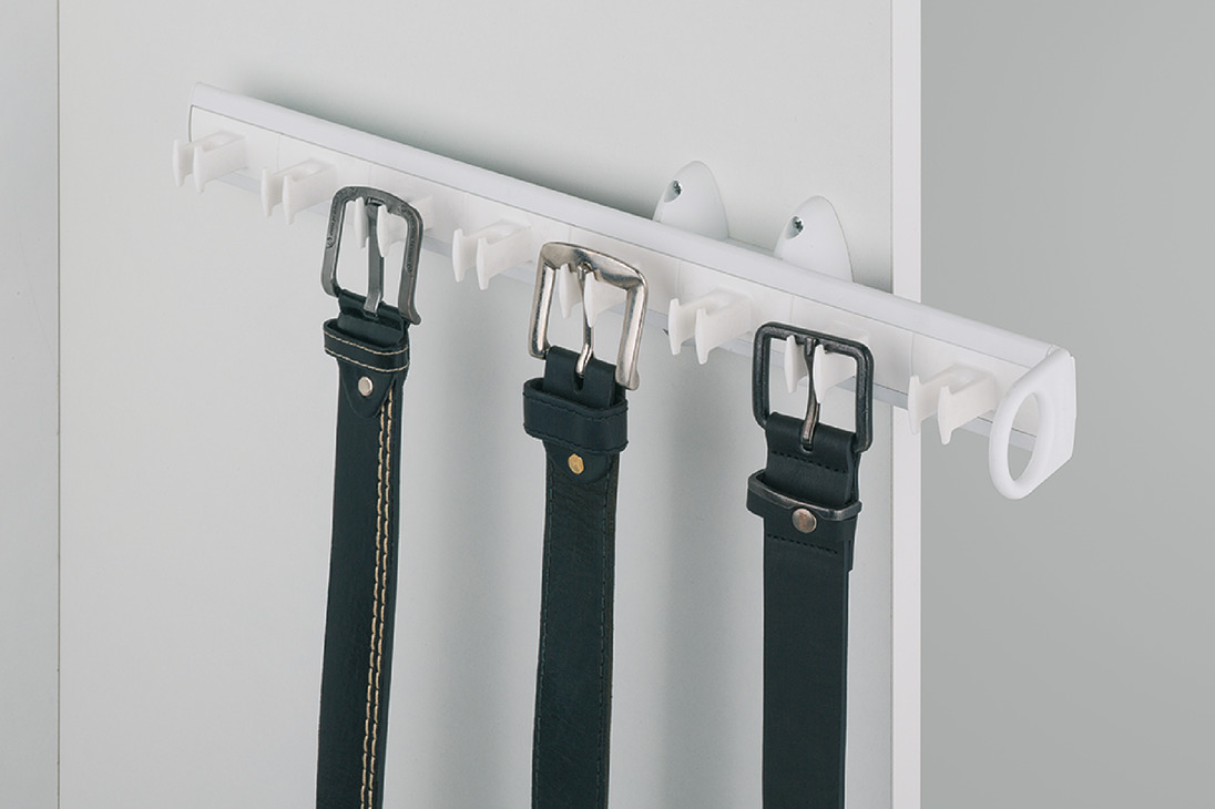 Belt Rack Pull Out 8 Belts White