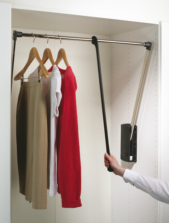Pull Down Wardrobe Rail Chrome Plated Rod